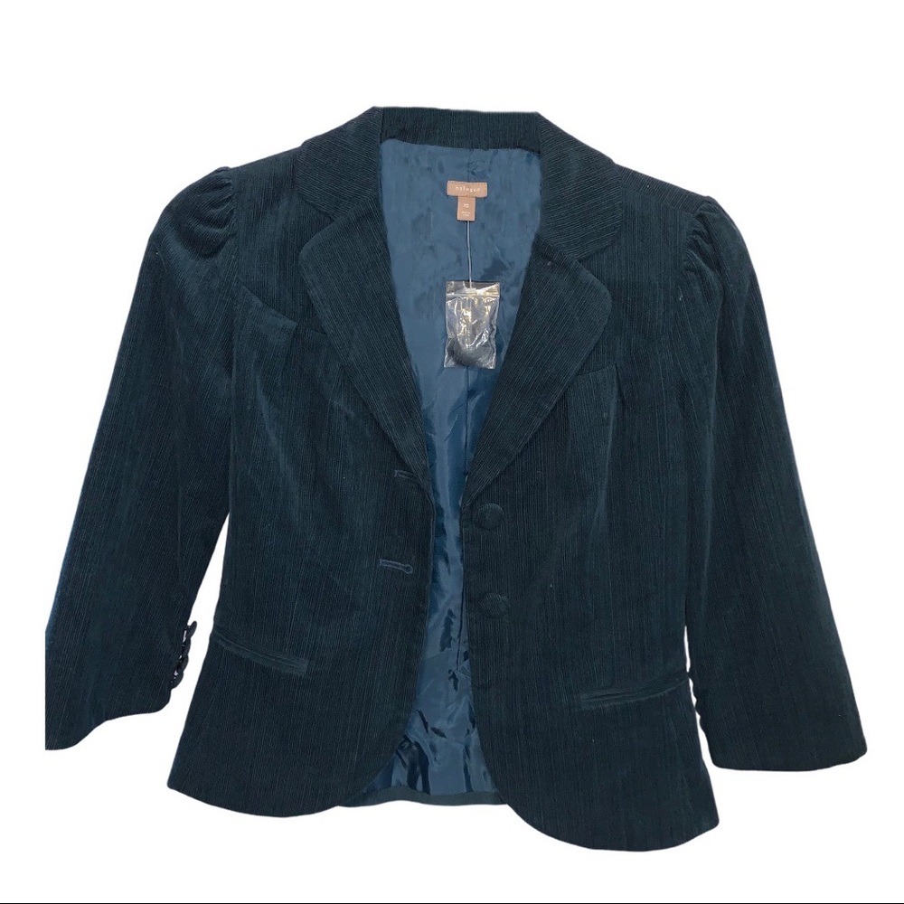 Halogen Jacket Beautiful Teal Corduroy NWT Sz XS
